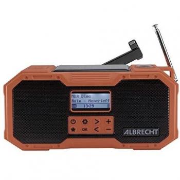 Radio DAB+ Exterior Albrecht DR 112 con Manivela, Bluetooth, Cargador Solar y Protección IPX5