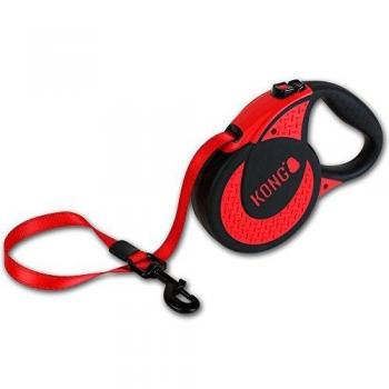 Correa extensible KONG Ultimate, roja y negra - XL: hasta 70 kg, cinta de 5 m