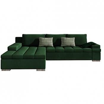 Sofá rinconero Comfivo 113, con función de descanso y caja de ropa de cama, dimensiones 310x175x83 cm