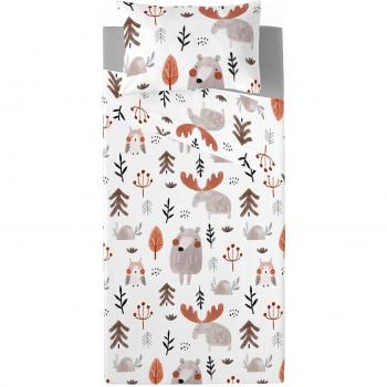 Juego de sábanas 100% algodón estampado Wild Forest