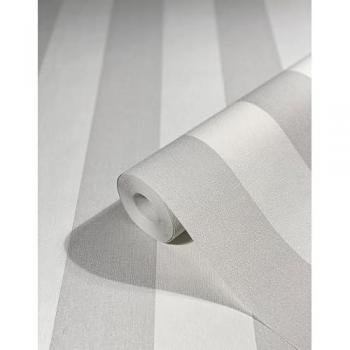 Papel de Pared Topchic Stripes - Revestimiento Decorativo en Color Beige y Gris Claro, Diseño Moderno con Rayas Finas, Dimensiones 10.05 x 0.53 m, Fabricado en Alemania