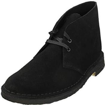 Clarks Men's Suede Desert Boots - Black, Size 7, Model 26155480