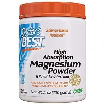 Doctor's Best High Absorption Magnesium Powder 200g - Premium Bioavailable Magnesium Supplement
