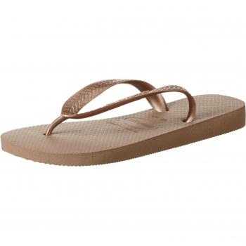 Havaianas Top Logo Metallic Silver Chanclas, mujer, Rosa