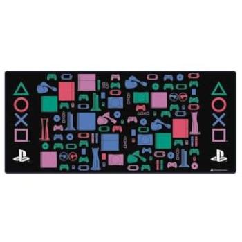 Alfombrilla Gaming PlayStation con Símbolos y Protección de Escritorio