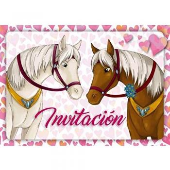 Edition Colibri 10 Invitaciones en español “Caballos“