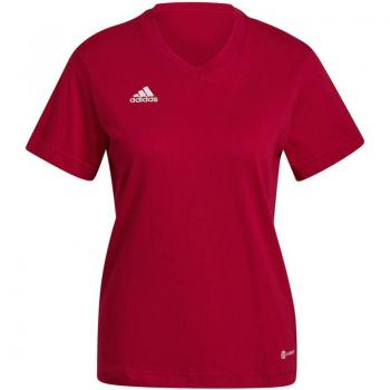 Camiseta de fútbol adidas ent22 mujer, manga corta, color negro, diseñada para tenis y pádel