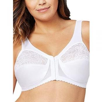Glamorise MagicLift Front-Closure Support Bra for Women - White, Size 54-G