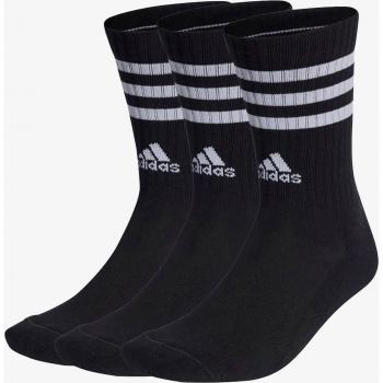 adidas Cushioned 3-Stripes Crew Socks 3-Pack, Black/White, Men's Size 11-12 / Ladies' Size 4-8
