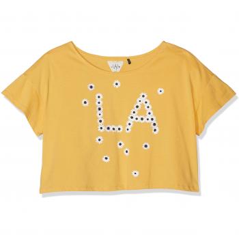 IKKS T Shirt Crop Jaune, Camiseta para Niñas, 74, S