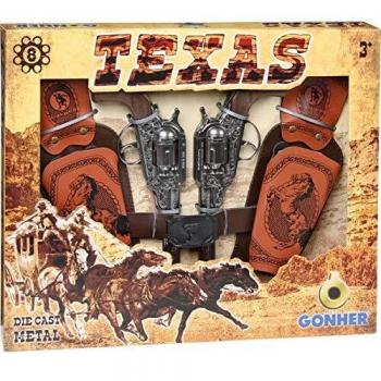 Partner Jouet-ser cowboy pistola, color plata, sin talla