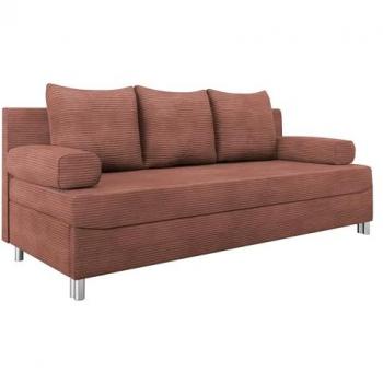 Sofá-cama Comfivo 125 con caja de ropa de cama, dimensiones 192 x 86 x 80 cm, opción de colores y pies cromados