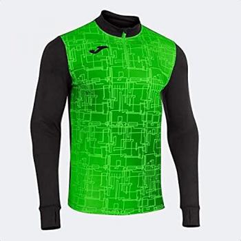 Joma Elite VIII Men's Sweatshirt - Black and Fluorescent Green, Half Zip