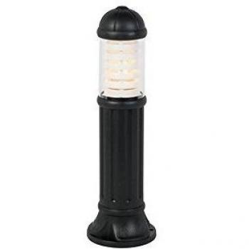 Baliza rústica negra exterior 80 cm IP55 - SAURO