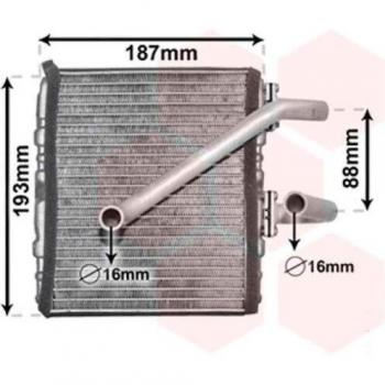Radiador de calefacción VAN WEZEL 51006107, tipo: calentador, características: diseño compacto, fácil instalación, alta eficiencia térmica, compatible con sistemas de calefacción existentes