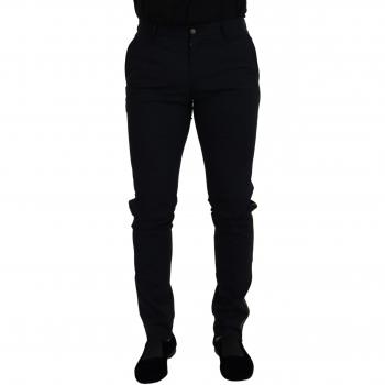 Dolce & Gabbana Black Wool Slim Formal Pants - IT46 | S