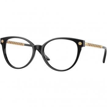 Versace VE3353F Asian Fit GB1 Women's Eyeglasses Black Size 54 (Frame Only) - Blue Light Block Available