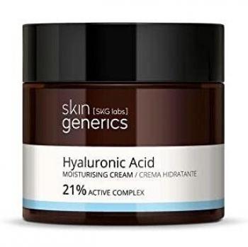 Skin Generics | Crema Facial Hidratante 50 ml | Con Ácido Hialurónico | Crema Hidratante 21% | Crema Facial Mujer | Hidrata, Incrementa los Niveles de Colágeno y Elimina Radicales Libres | 100% Vegano