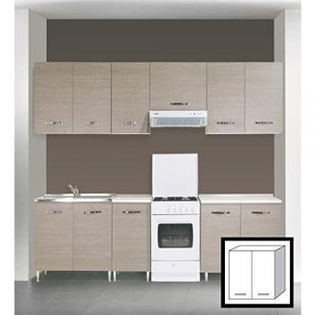 Kit Cocina Pared 2 Puertas 80x30x72 cm Olmo