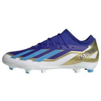 Botas de fútbol unisex Adidas X Crazyfast League FG Messi, color azul, talla 43 1/3, características: diseño para césped artificial, incluye tecnología de tracción y soporte optimizado