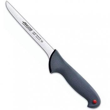 Arcos Serie Colour Prof, Cuchillo Deshuesador, Hoja de Acero Inoxidable Nitrum de 150 mm, Mango de Polipropileno recubierto de Elastómero Color gris