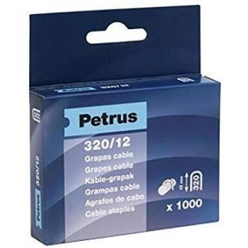 PETRUS 77518 - Caja 1000 ud. grapas para cable galvanizadas 320/12 mm