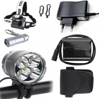Constefire LED Luz Linterna LáMPARA Torch 5X CREE XM-L T6 /CREE 5X 6000 lúmenes LED de Bicicleta/Bici lámpara Luz LED Frontal para Manillar de Bicicleta Bicicletas