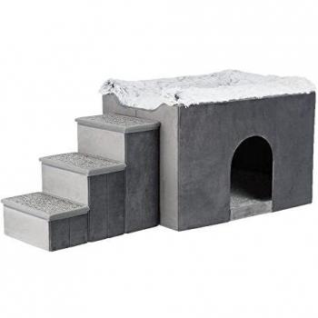 Trixie Cueva Harvey con Escalones Gris para Perros Pequeños