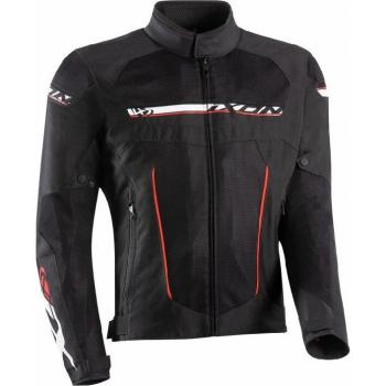 Chaqueta de moto Ixon T-rex textil para motocicleta en color Negro-Blanco-Rojo (3XL)