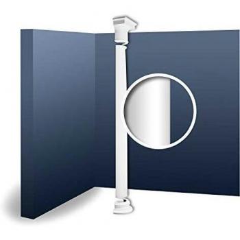 Columna Media Completa de Estuco Orac Decor KD1H Luxxus, Dorica, 2,43 m, con Relieve Antiguo Clásico