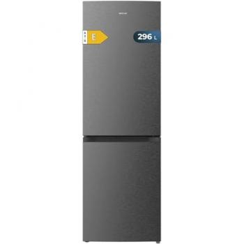 Frigorífico Combi Cecotec 185cm 296L Dark E con Puertas Reversibles, Congelación Rápida y LED Interior