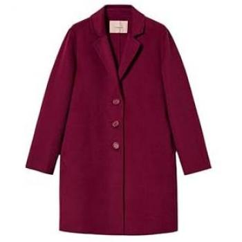 Twinset Women's Double-Faced Wool Coat - Red, Size 44