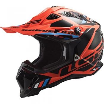 LS2 Casco de Cross MX700 Subverter Stomp Flo-Naranja-Negro, tipo: motocross, características: diseño aerodinámico, sistema de ventilación avanzado, forro interior desmontable y lavable, carcasa fabricada