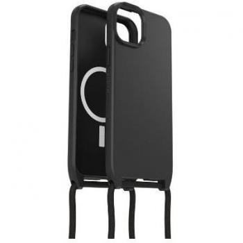 Funda Móvil OtterBox React Necklace MagSafe para iPhone 15 - Negra, Ultra Delgado, Protección Militar, Correa Ajustable y Desmontable