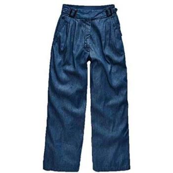Pantalones G-STAR Bristum chinos de pierna ancha con pliegues para mujer en azul