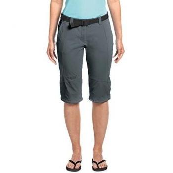 Maier Sports Women's Kluane Grey Capri Pants - Regular Fit, 2 Pockets, Outdoor Shorts