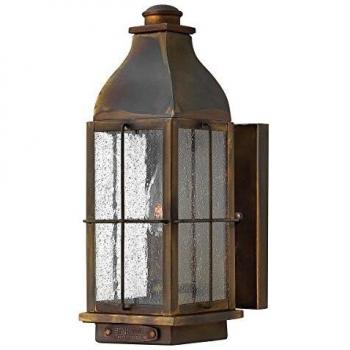 Aplique de pared Bingham pequeño, latón y vidrio, IP44, E14