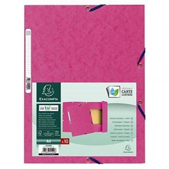 Exacompta 55520E - Carpeta con goma, A4, color rosa