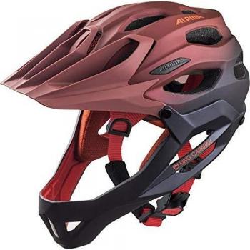 Alpina King Carapax Casco de Ciclismo, Unisex-Adult, Indigo-Cherry Drop, 52-57