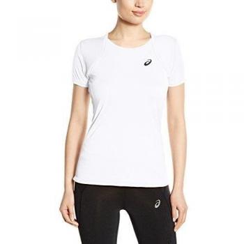 ASICS 121714 - Camiseta de manga corta para mujer, color blanco, talla L