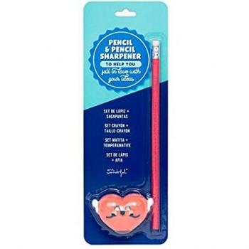 Pencil and pencil sharpener - Winged heart