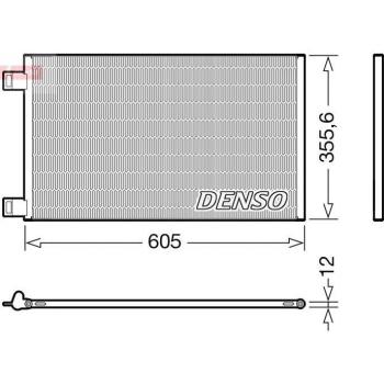 Condensador de Aire Acondicionado DENSO DCN23041, Sin Deshidratador R134a