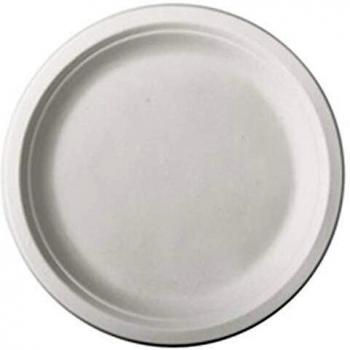 Platos de caña de azúcar Pure 23 cm, 12 unidades
