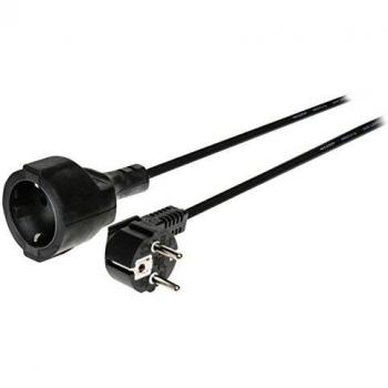 Cable alargador de alimentación Schuko 3m Negro