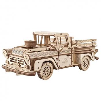 UGEARS Pickup Lumberjack 3D Puzzle - Camioneta Pickup Clásica de Madera Mecánica de 1950