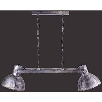 Lámpara de Techo Samia Plateada 2 Luces Hierro