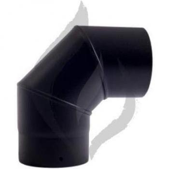 CODO EXOJO PARA CHIMENEA VITRIFICADO NEGRO MATE 90 GRADOS