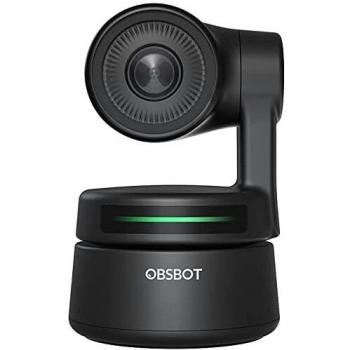 OBSBOT Tiny Webcam PTZ, Webcam Seguimiento con Control Gestos & Encuadre con IA, Streamcam con Doble Micrófono Omnidireccional, Full HD 1080p, Gran Angular de 90 Grados, Corrección de Poca Luz