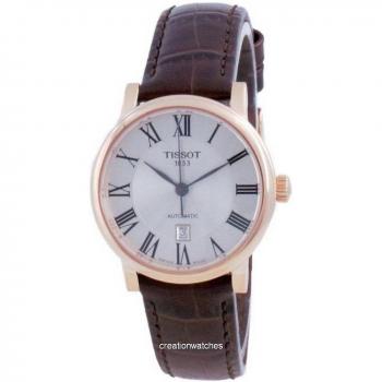 Tissot Carson Automatic Women's Watch 30mm Silver with Leather Strap