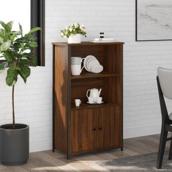 Aparador alto de madera de ingeniería marrón roble 62x32x103,5 cm - Mueble de Almacenaje de Salón, Buffet para salón, Armario Auxiliar, Armario de Almacenamiento